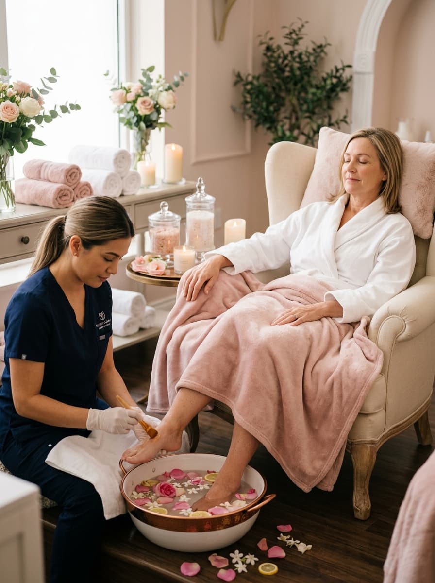 Pedicura spa y relajación en La Casa del Glamour